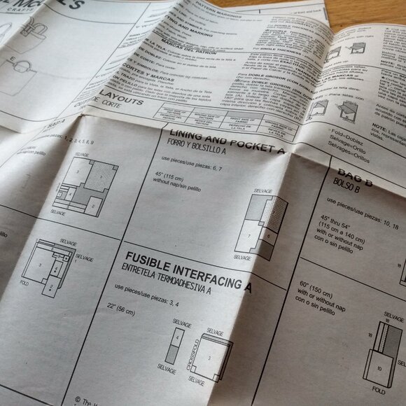 Vintage Purse Tote Bag Backpack Sewing Pattern Minimalist McCall's 4532 UNCUT - Picture 10 of 10